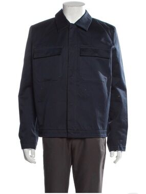 Navy Blue Utility-Style Jacket